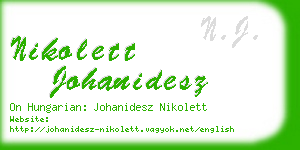 nikolett johanidesz business card